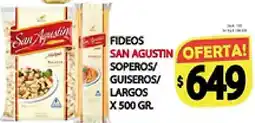 Supermercados Becerra San agustin fideos soperos/ guiseros/ largos oferta