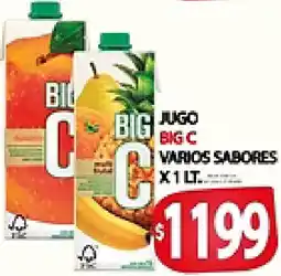 Supermercados Becerra Big c jugo varios sabores oferta
