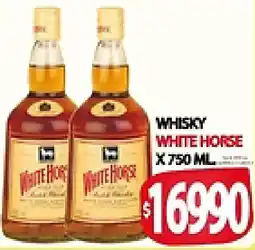 Supermercados Becerra White horse whisky oferta