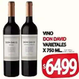 Supermercados Becerra Don david vino varietales oferta