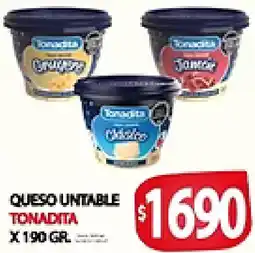 Supermercados Becerra Tonadita Queso untable oferta