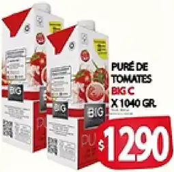 Supermercados Becerra Big C puré de tomates oferta