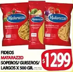 Supermercados Becerra Matarazzo fideos soperos/ guiseros/ largos oferta