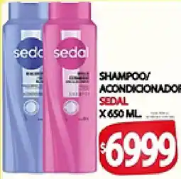 Supermercados Becerra Sedal shampoo/ acondicionador oferta