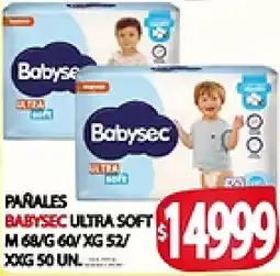 Supermercados Becerra Babysec pañales ultra soft oferta