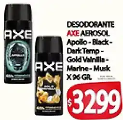 Supermercados Becerra Axe desodorante aerosol oferta