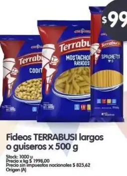 Supermercados Buenos Días TERRABUSI Fideos largos o guiseros oferta