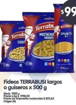 TERRABUSI Fideos largos o guiseros