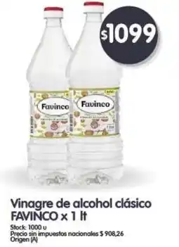 Supermercados Buenos Días FAVINCO Vinagre de alcohol clásico oferta