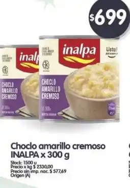 Supermercados Buenos Días INALPA Choclo amarillo cremoso oferta
