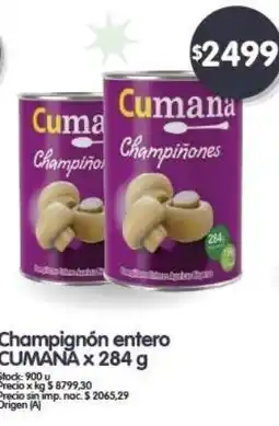 Supermercados Buenos Días CUMANA Champignon entero oferta