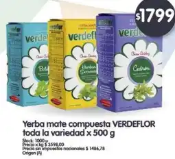 Supermercados Buenos Días VERDEFLOR Yerba mate compuesta toda la variedad oferta