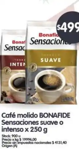 Supermercados Buenos Días BONAFIDE SCafé molido Sensaciones suave o intenso oferta