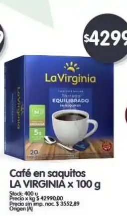 Supermercados Buenos Días LA VIRGINIA Café en saquitos oferta