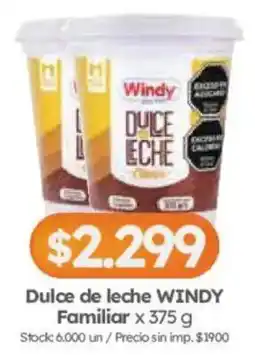 Cordiez Windy dulce de leche oferta