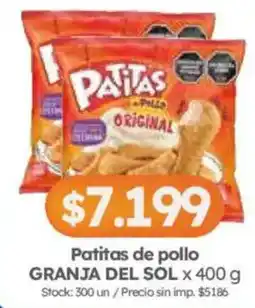 Cordiez Granja del sol patitas de pollo oferta