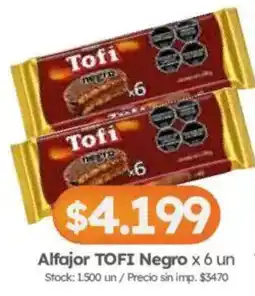 Cordiez Alfajor tofi negro oferta