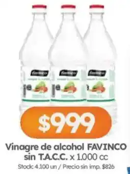 Cordiez Favinco vinagre de alcohol oferta