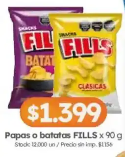 Cordiez Fills papas o batatas oferta