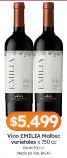 Cordiez Emilia vino malbec varietales oferta