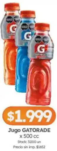 Cordiez Gatorade jugo oferta