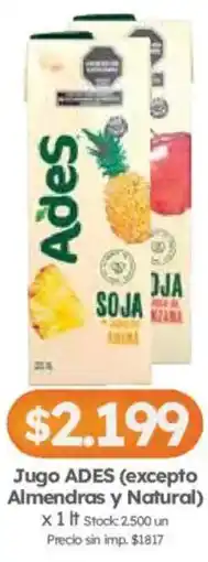 Cordiez Ades jugo soja oferta