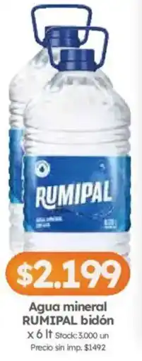 Cordiez Rumipal agua mineral oferta
