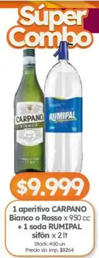 Cordiez Carpano aperitivo bianco o rosso oferta
