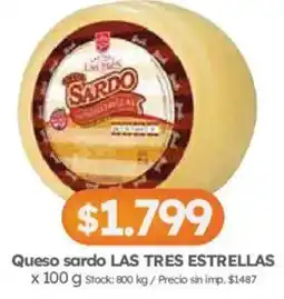 Cordiez Las tres estrellas queso sardo oferta