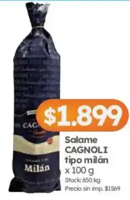 Cordiez Cagnoli salame tipo milán oferta
