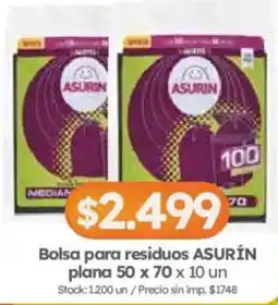 Cordiez Asurín bolsa para residuos plana oferta