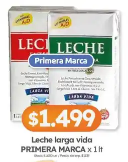 Cordiez Primera Marca leche larga vida oferta