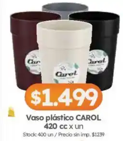 Cordiez Carol vaso plástico oferta