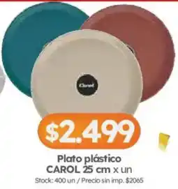 Cordiez Carol plato plastico oferta