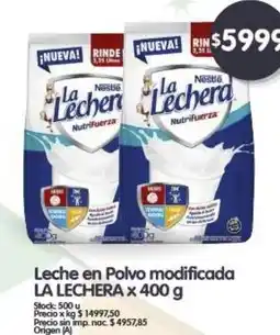 Supermercados Buenos Días LA LECHERA Leche en Polvo modificada oferta