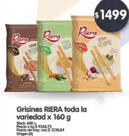 Supermercados Buenos Días RIERA Grisines toda la variedad oferta
