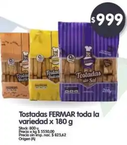 Supermercados Buenos Días FERMAR Tostadas toda la variedad oferta