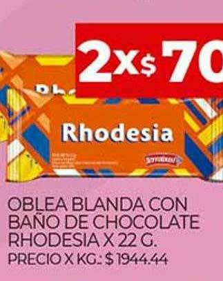 Supermercados DIA Oblea Blanda Con Baño De Chocolate Rhodesia oferta