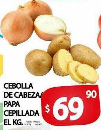 Supermercados Mariano Max Cebolla De Cabeza- Papa Cepillada El Kg oferta