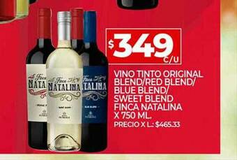 Supermercados DIA Vino Tinto Original Blend- Red Blend- Blue Blend- Sweet Blend Finca Natalina oferta