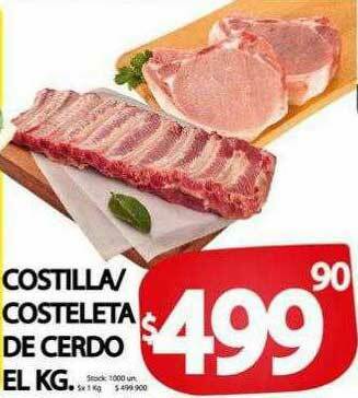 Supermercados Mariano Max Costilla- Costeleta De Cerdo El Kg oferta