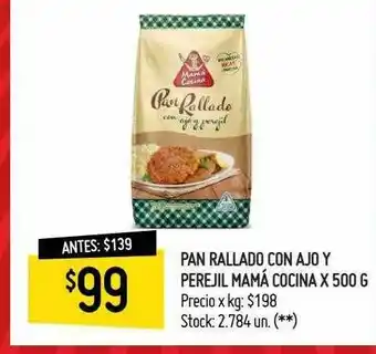Walmart Pan Rallado Con Ajo Y Perejil Mamá Cocina oferta