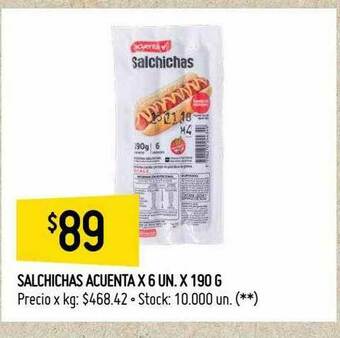 Walmart Salchichas Acuenta oferta