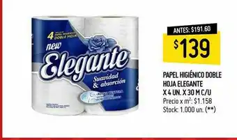 Walmart Papel Higiénico Doble Hoja Elegante oferta