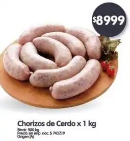 Supermercados Buenos Días Chorizos de Cerdo oferta