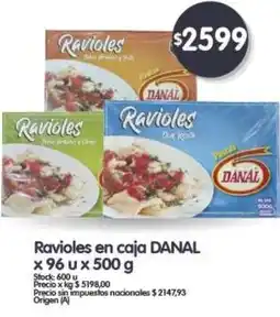 Supermercados Buenos Días DANAL Ravioles en caja oferta