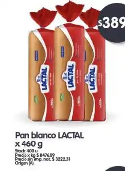 Supermercados Buenos Días LACTAL Pan blanco oferta