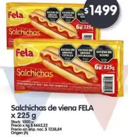 Supermercados Buenos Días FELA Salchichas de viena oferta