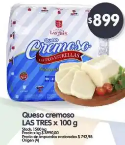 Supermercados Buenos Días LAS TRES Queso cremoso oferta