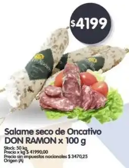Supermercados Buenos Días DON RAMON Salame seco de Oncativo oferta